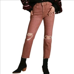 PILCRO ANTHROPOLOGIE EARTHCOLORS VINTAGE STRAIGHT JEAN HIGH RISE SIZE 29 EUC